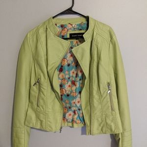 Black Rivet Faux Leather Jacket